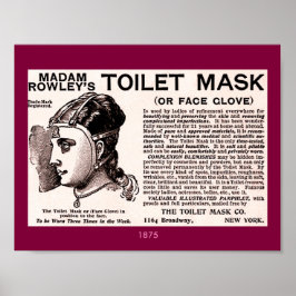 1875  Beauty Aid: Toilet Mask of Face Glove Poster
