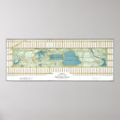  1875 Gids Kaart van het Centrale Park NYC Poster (Voorkant)