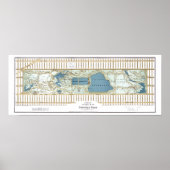 1875 Hinrichs' Guide Map of Central Park Poster (Voorkant)