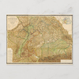 1875 Kaart Zuid-West-Duitsland
