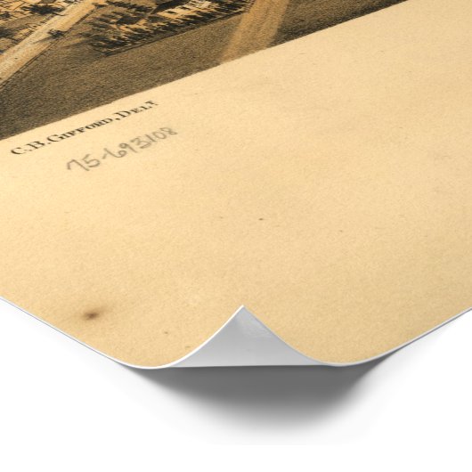 1875 San Jose, CA Birds Eye Uitzicht Panoramic Map Poster (Hoek)