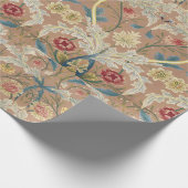 1875  William Morris Floral Embroidery Cadeaupapier (Hoek)