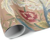 1875  William Morris Floral Embroidery Cadeaupapier (Rol Hoek)