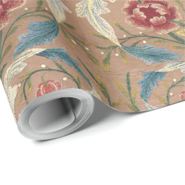 1875  William Morris Floral Embroidery Cadeaupapier