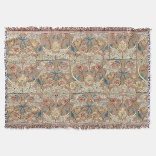 1875  William Morris Floral Embroidery Deken (Voorkant)