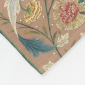 1875  William Morris Floral Embroidery Fleece Deken (Hoek)