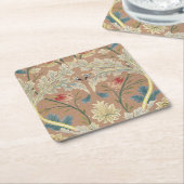 1875 William Morris Floral Embroidery Kartonnen Onderzetters (Schuin)