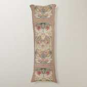 1875  William Morris Floral Embroidery Lichaamskussen (Voorkant Verticaal)