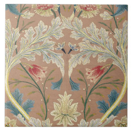 1875  William Morris Floral Embroidery Tegeltje