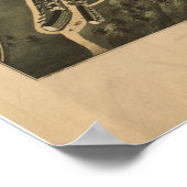1876 Clinton, MA Birds Eye Uitzicht Panoramic Map Poster (Hoek)