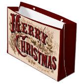 1876 Kerstmis Goud Groot Cadeauzakje (Voorkant Gekanteld)