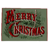 1876 Kerstmis groen Groot Cadeauzakje (Achterkant)