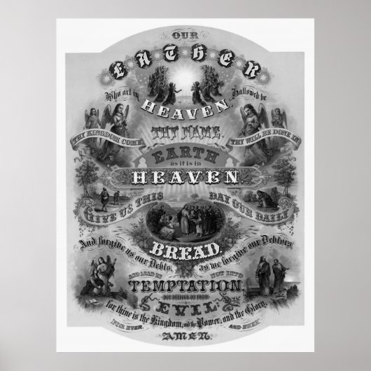 1876 LORD'S PRAYER POSTER (Voorkant)