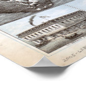 1876 New Bedford, MA Birds Eye Uitzicht Panoramic  Poster (Hoek)