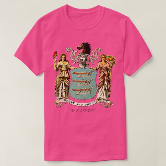 1876 New Jersey wapen T-shirt (Design voorkant)