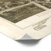 1876 Philadelphia, PA Birds Eye Uitzicht Panoramic Poster (Hoek)