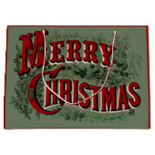 1876 Prettig Kerst Groen Groot Cadeauzakje (Voorkant)