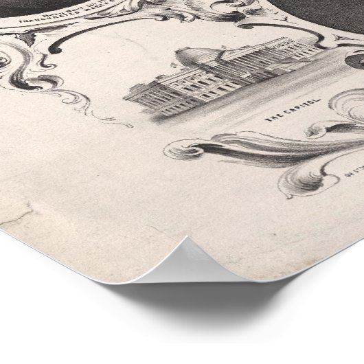 1876 Reproductie De onafhankelijkheidsverklaring Poster (Hoek)