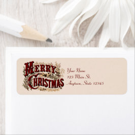 1876 Vrolijk kerstfeest Etiket