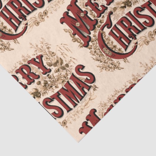 1876 Vrolijk Kerstgoud Tissuepapier (Detail)