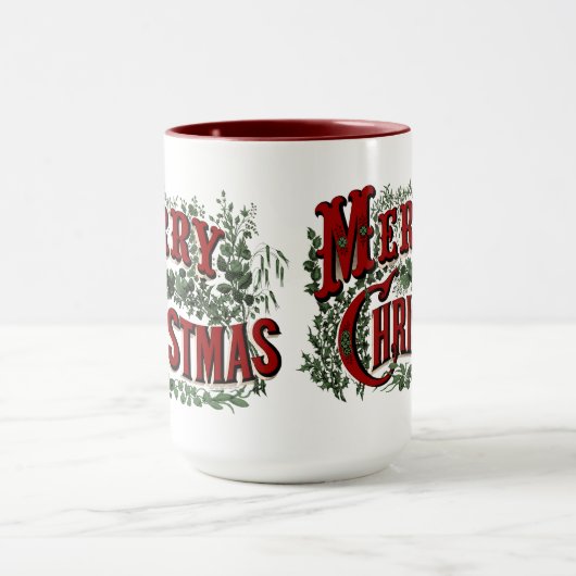 1876 Vrolijk Kerstgroen Mok (Midden)