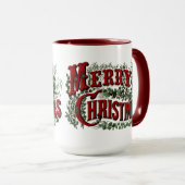 1876 Vrolijk Kerstgroen Mok (Voorkant rechts)