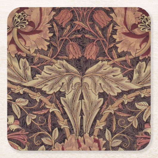 1876  William Morris Honeysuckle Kartonnen Onderzetters (Voorkant)