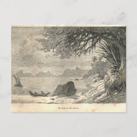 1877 Afdrukken Rio de Janeiro De Aarde en zijn Men Briefkaart (Voorkant)