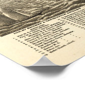 1877 Cleveland, OH Birds Eye Uitzicht Panoramic Ma Poster (Hoek)