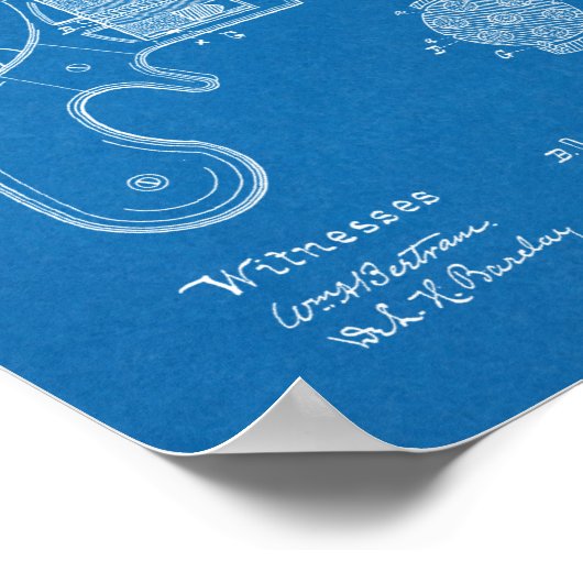 1877 Pistool Revolver Patent Art Drawing Print (Hoek)