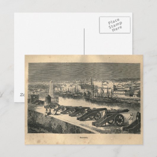 1877 print Cuba Havana, Earth en zijn volken Briefkaart (Voorkant / Achterkant)