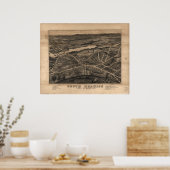 1877 South Berwick ME Birds Eye Uitzicht Panoramic Poster (Keuken)