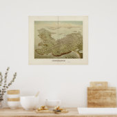 1878 Newport, RI Birds Eye Uitzicht Panoramic Map Poster (Keuken)