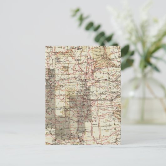 1878 Progress Map of The US Geographical Surveys Briefkaart (Staand voorkant)