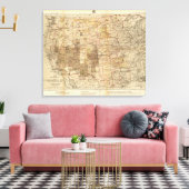 1878 Progress Map of The US Geographical Surveys Canvas Afdruk (Insitu (Woonkamer))