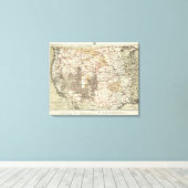 1878 Progress Map of The US Geographical Surveys Canvas Afdruk (Insitu (Houten vloer))