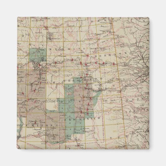 1878 Progress Map of The US Geographical Surveys Magneet (Voorkant)