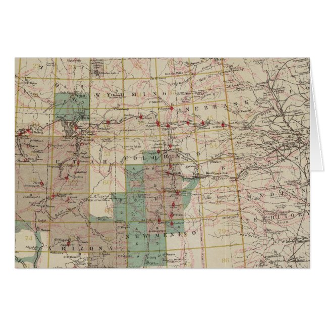 1878 Voortgangskaart van de Amerikaanse geografisc (Voorkant Horizontaal)