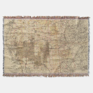 1878 Voortgangskaart van de Amerikaanse geografisc Deken