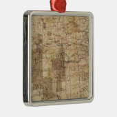 1878 Voortgangskaart van de Amerikaanse geografisc Metalen Ornament (Rechts)