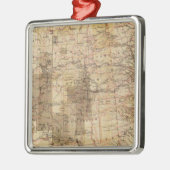 1878 Voortgangskaart van de Amerikaanse geografisc Metalen Ornament (Links)