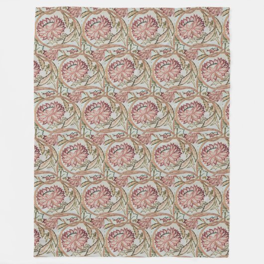 1878 William Morris Flowerpot Fleece Deken (Voorkant)