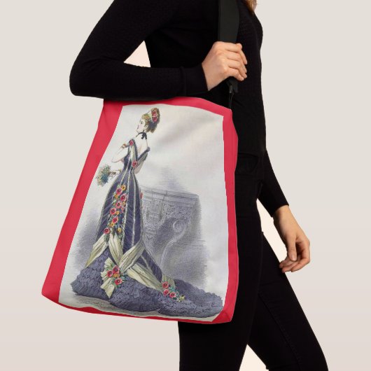 1879 ball gown mode print crossbody tas (Dichtbij)