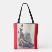1879 ball gown mode print tote bag (Achterkant)