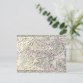 1879 Boston Map Briefkaart (Staand voorkant)