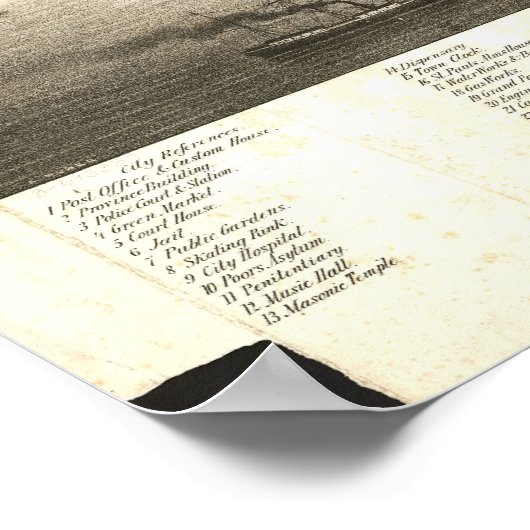 1879 Halifax, Nova Scotia Bird's Eye Panoramic Map Poster (Hoek)