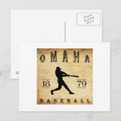 1879 Omaha Nebraska Baseball Briefkaart (Voorkant / Achterkant)