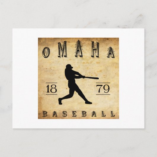 1879 Omaha Nebraska Baseball Briefkaart (Voorkant)