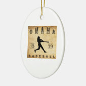 1879 Omaha Nebraska Baseball Keramisch Ornament (Links)