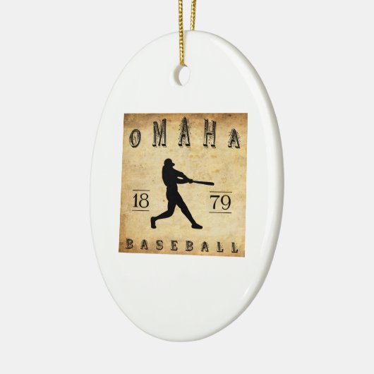 1879 Omaha Nebraska Baseball Keramisch Ornament (Links)